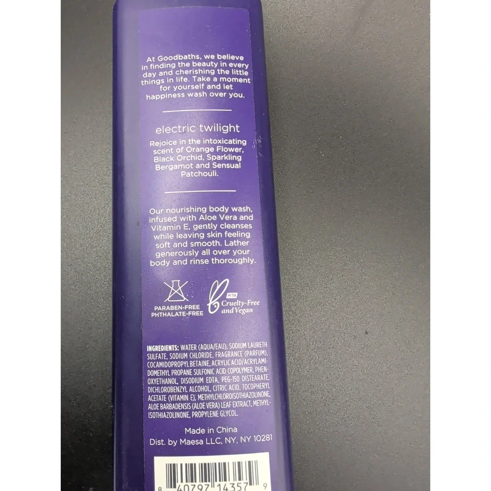 Goodbaths Electric Twilight Orange Flower‎ & Black Orchid Body Wash 13 Fl Oz